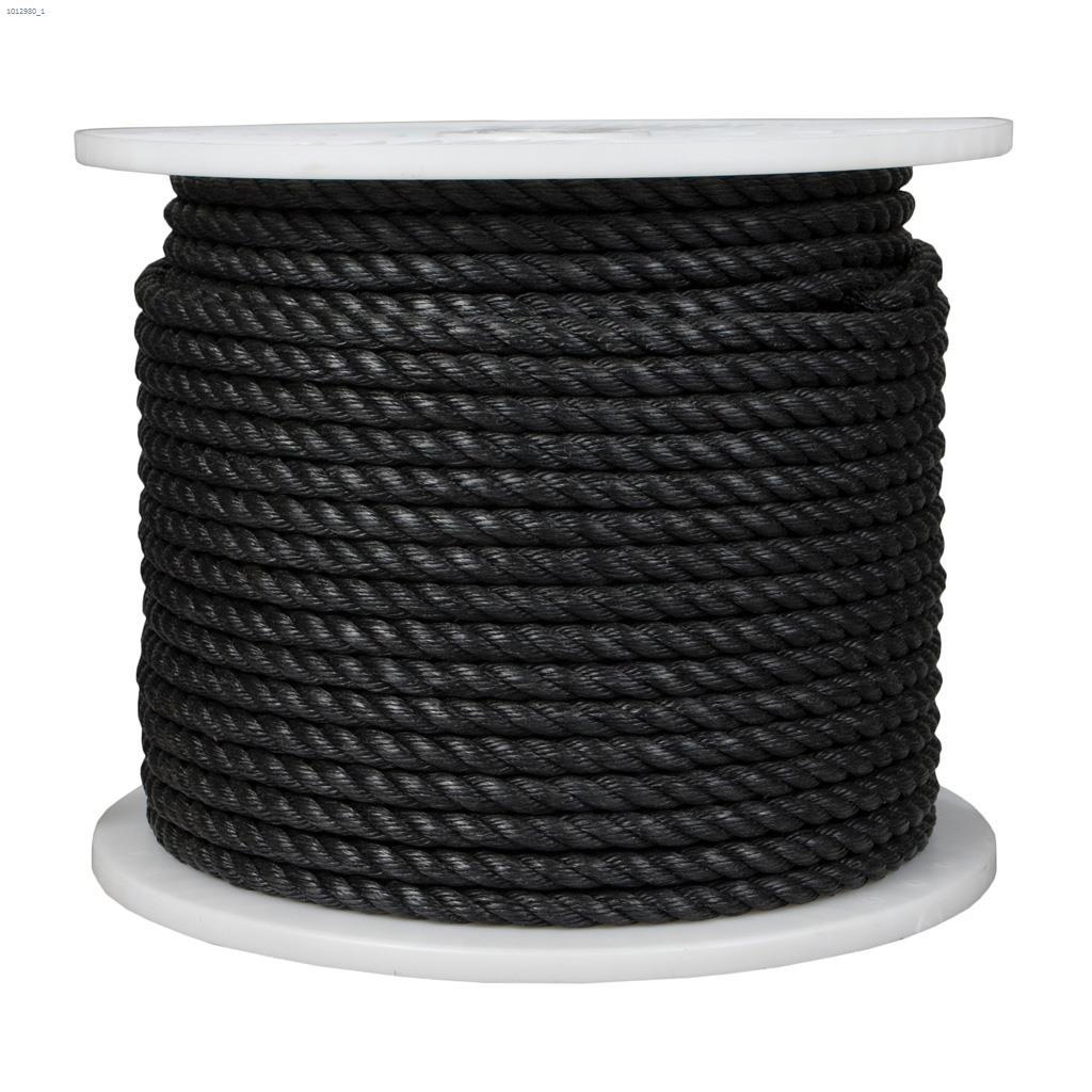 1/2" Black Twisted Rope