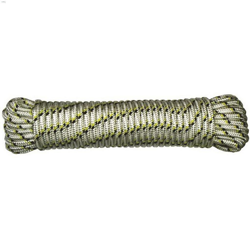 7/32" x 50' Yellow/Black Stripe Diamond Braided Rope
