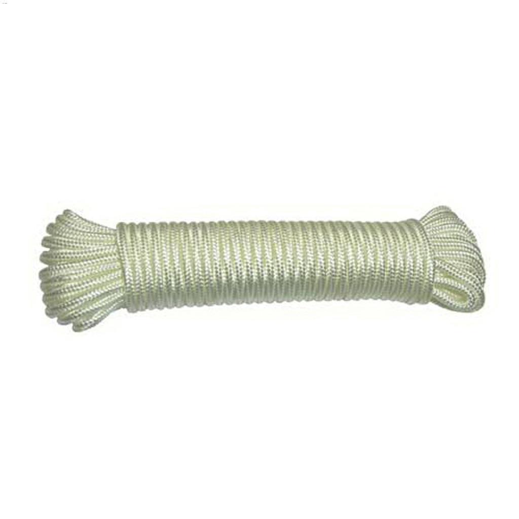 3/16" x 50' White Heavy Duty Diamond Braided Rope