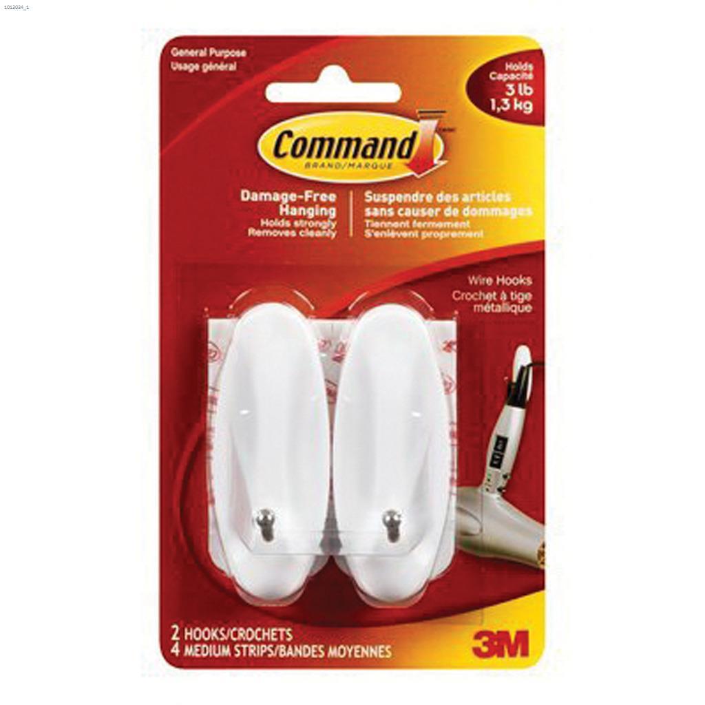 Command White Medium Wire Hook