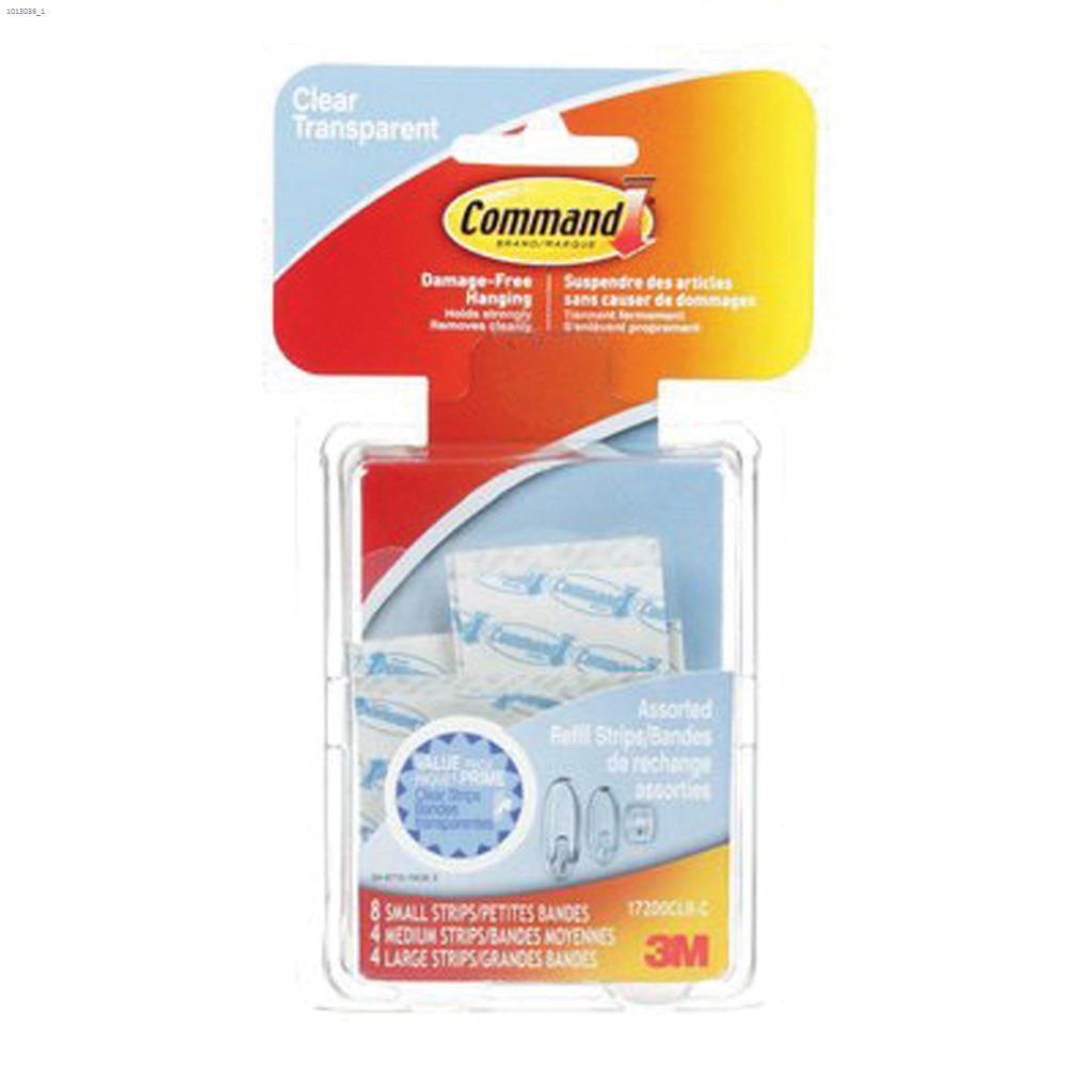 Command Assorted x 0.06" x 2-3/4" x 3/4" Clear Strip