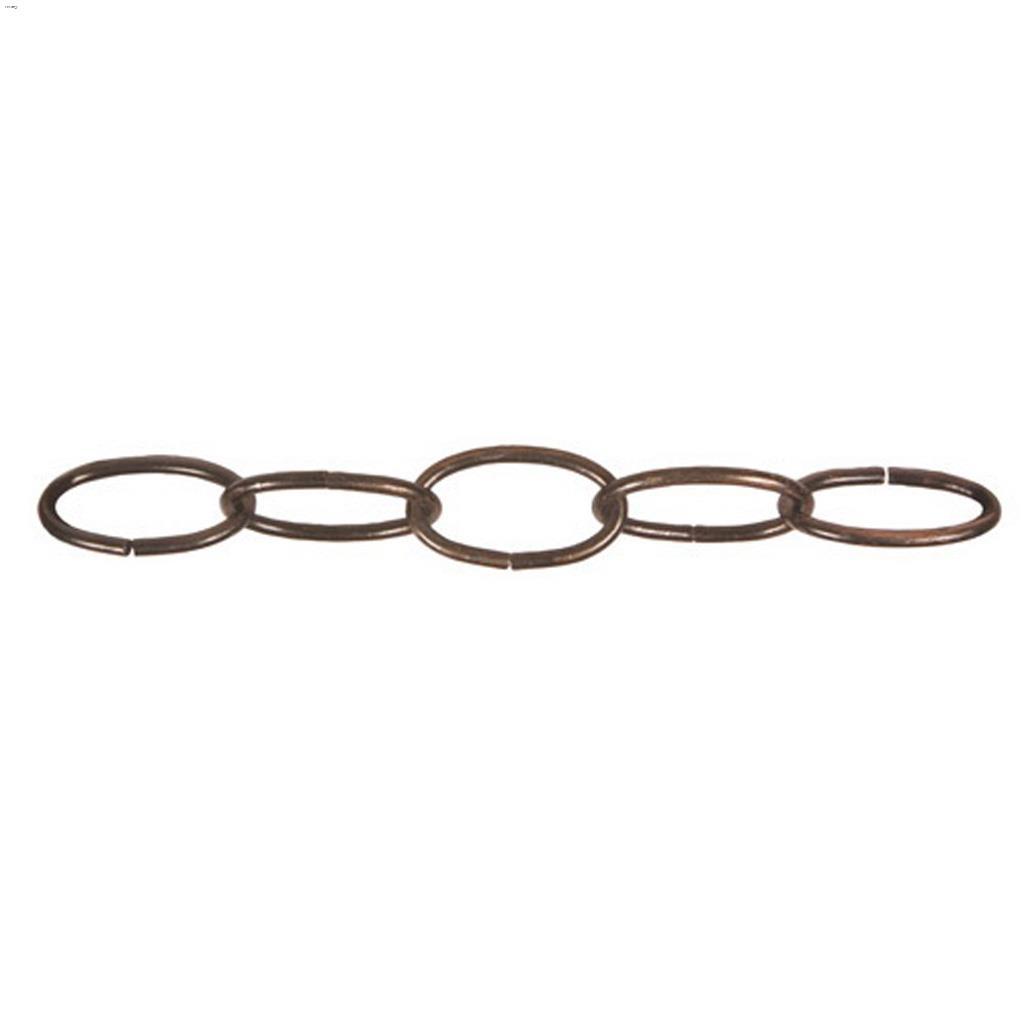 #4 Zinc Plated/Blue Decorative Oval Chain