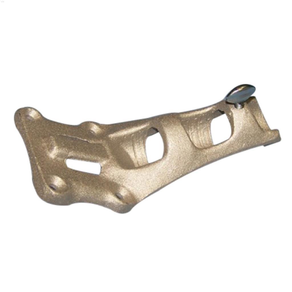1" Pole Silver Solid Cast Aluminum Bracket