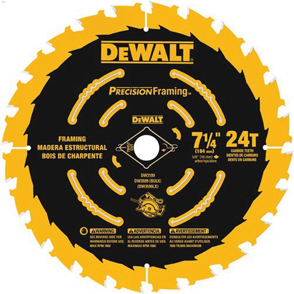 Small Dia Precision Circular Saw Blade 7-1/4" x 0.039" 24 T