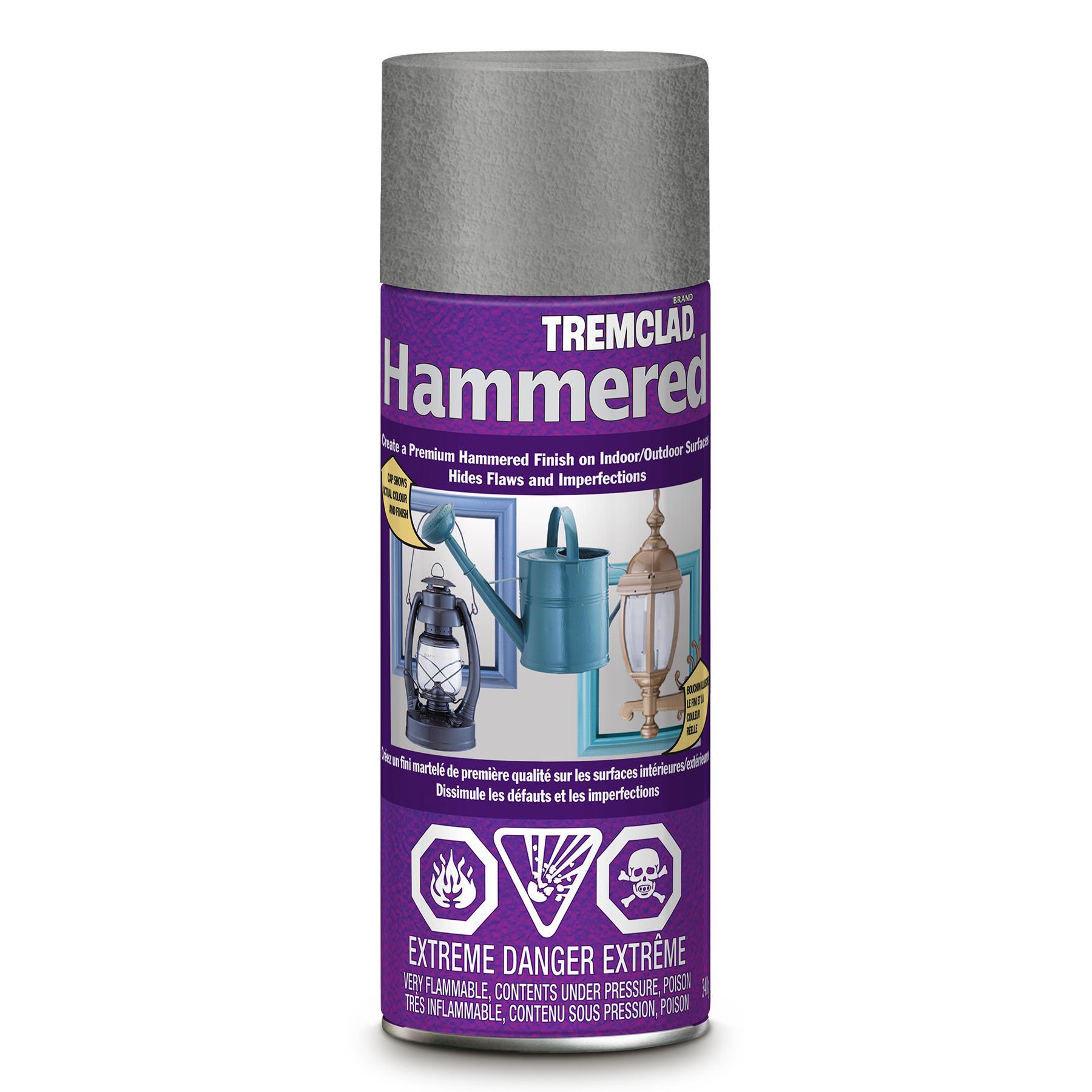 Tremclad Hammered Finish Spray Paint-Silver 340g