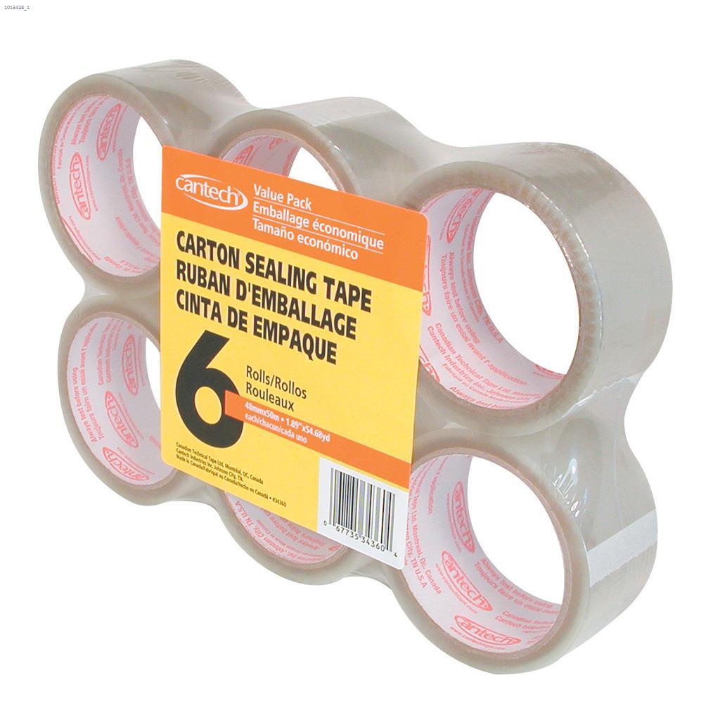 50 m x 48 mm Clear Packaging Tape-6/Pack
