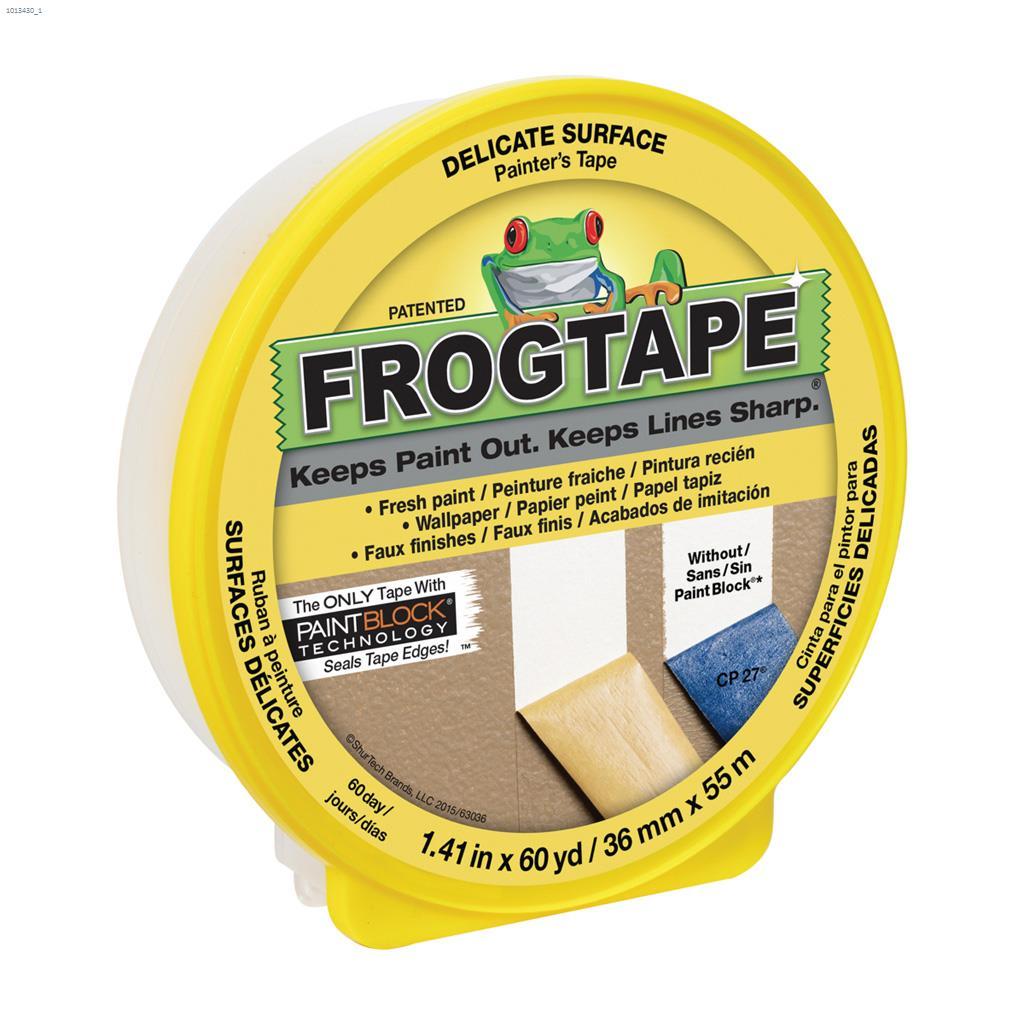 FrogTape 1.41" x 60 yd Yellow Paint Tape Delicate Surface