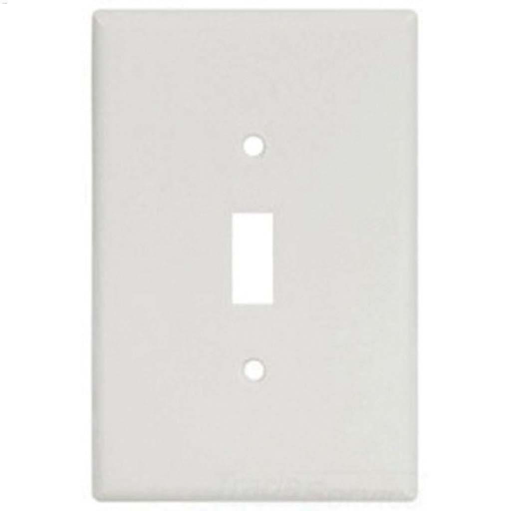 Oversize White Thermoset (1) Toggle Switch Wall Plate