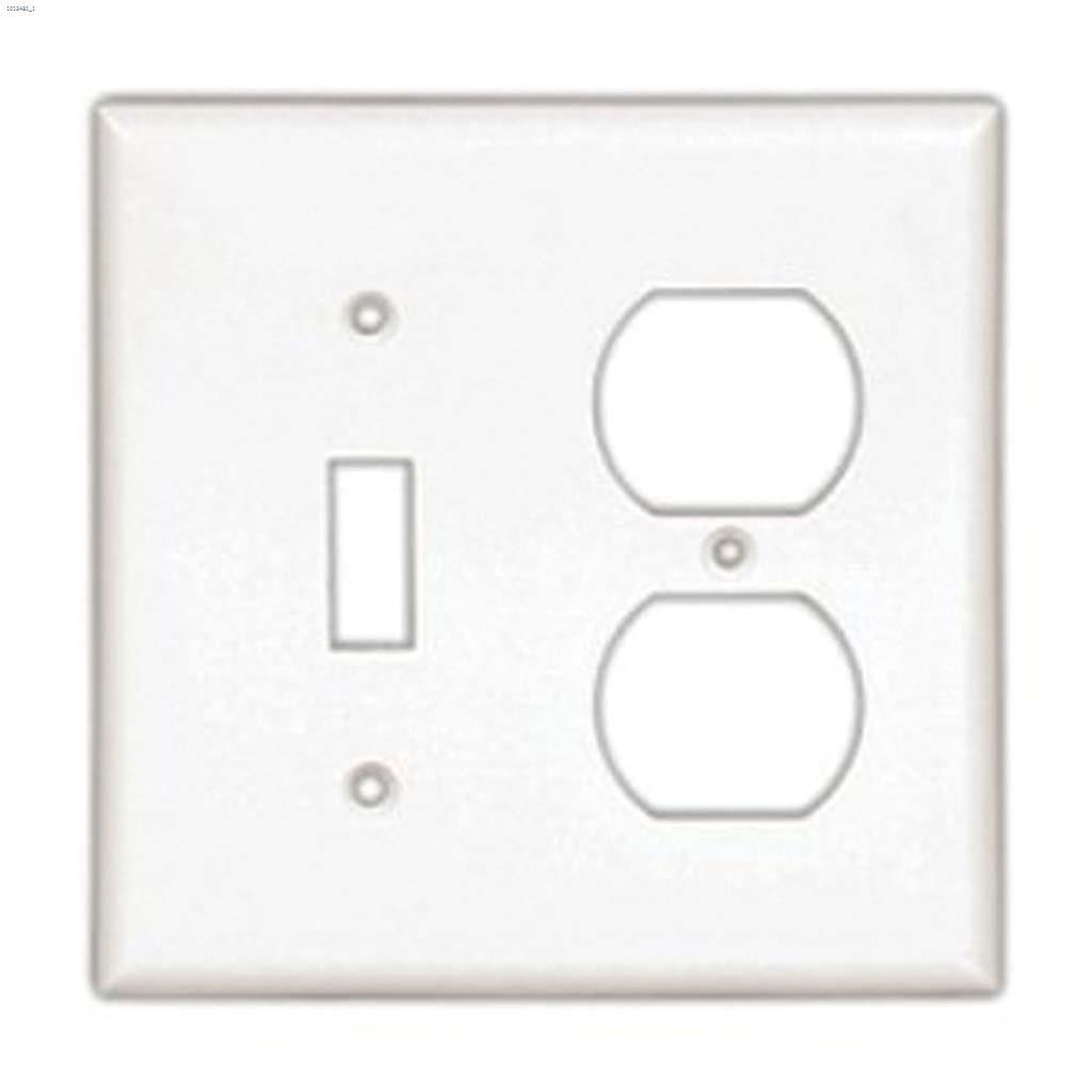 Ivory (1) Decorator (1) Toggle Switch Combination Wallplate