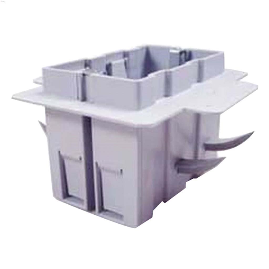 Gray PVC Double Gang ICF Outlet Box