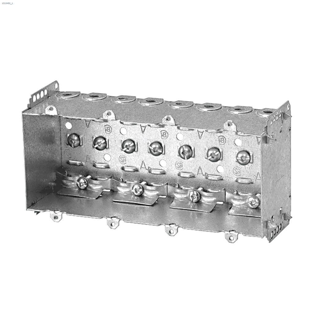3" x 8" x 2-1/2" Metal 4-Gang Device Box