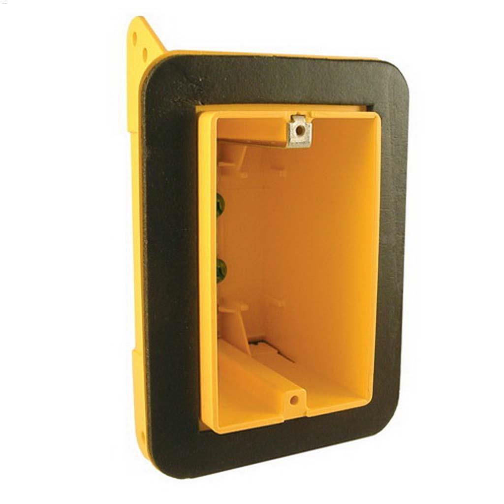 2-3/4" Yellow Plastic Resin Single Gang Device Box