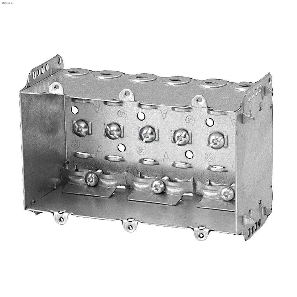3" x 6" x 2-1/2" Metal 3-Gang Device Box