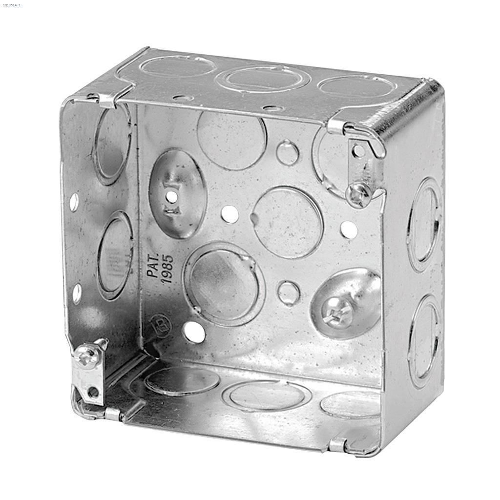 4" x 4" x 2-1/8" Rugged Metallic Square Device Box