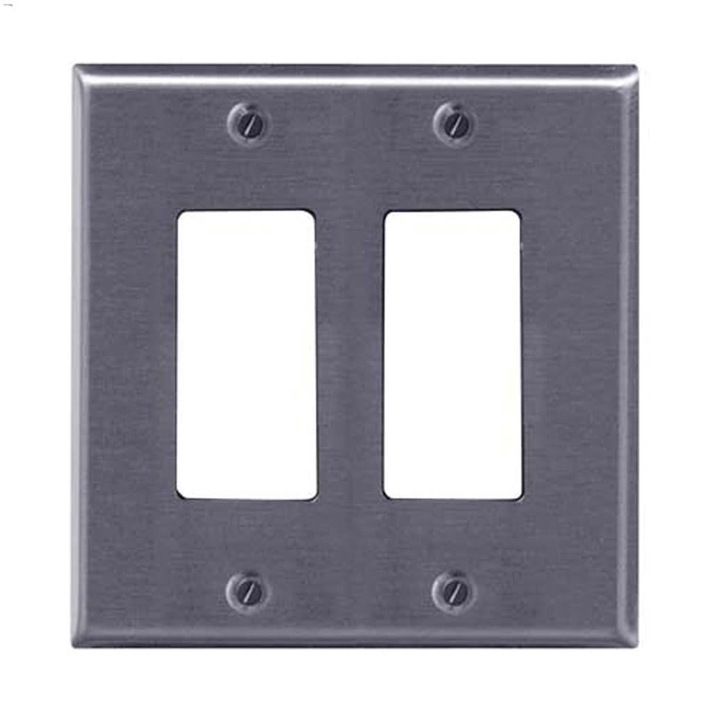 Chrome Metal Double Rocker Wall Plate