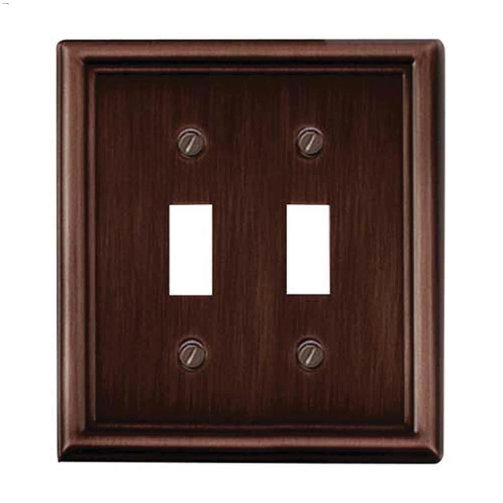 Oil Rubbed Bronze Metal (2) Double Toggle Wall Plate