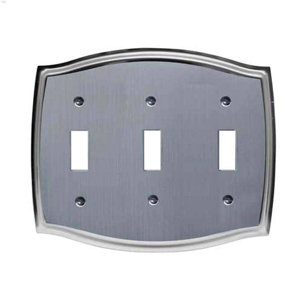 Etched Steel Triple Toggle Wall Plate