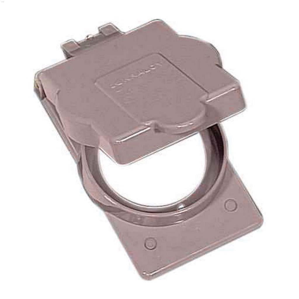 Couvercle de réceptacle 50 a en polychlorure de vinyle gris