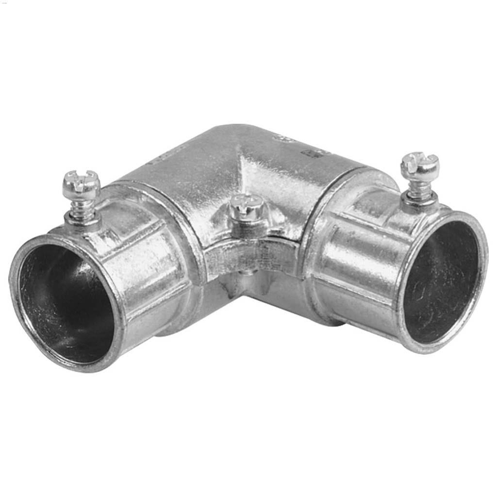 1/2" Die-Cast Zinc Silver 90 Degree Inside Corner Pull Elbow