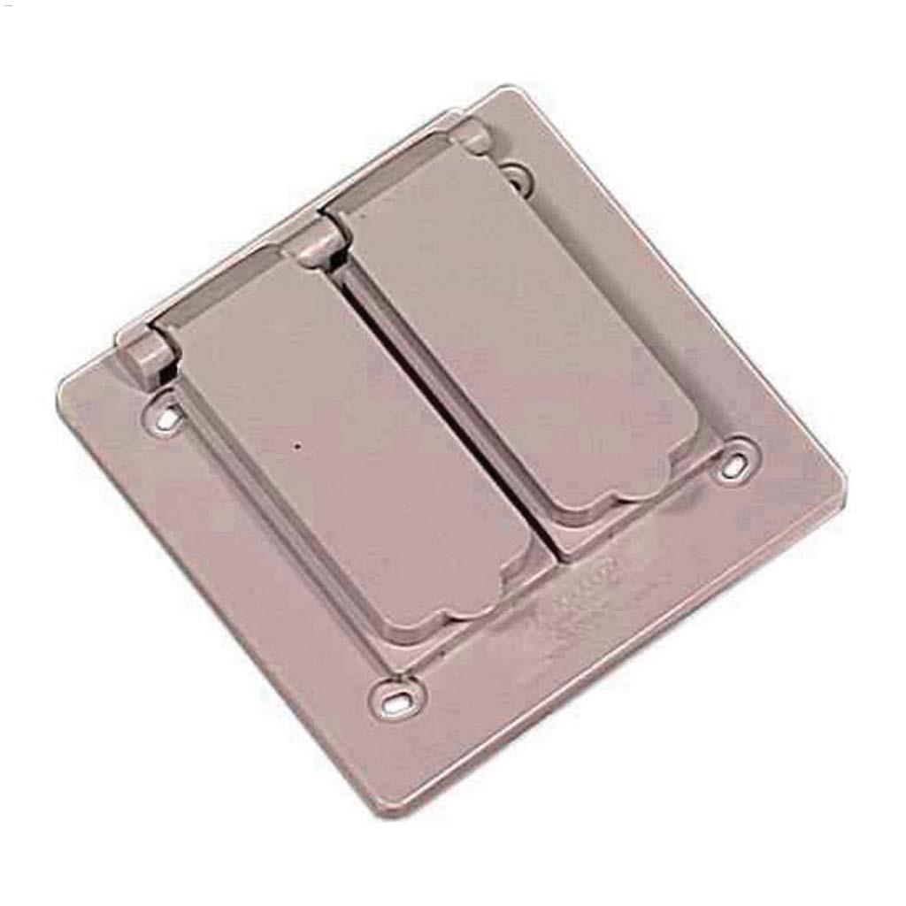Gray PVC (2) Duplex Receptacle Cover