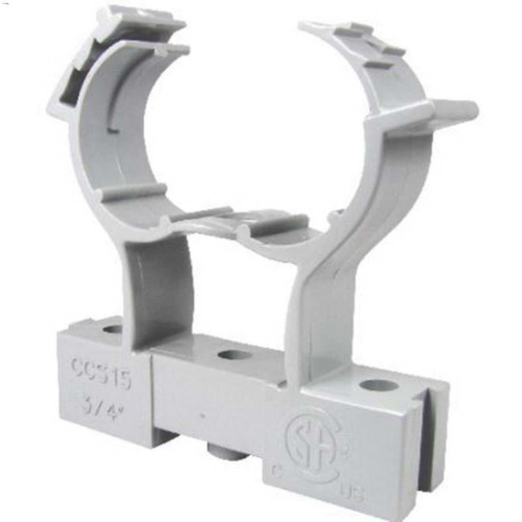 Entretoise et pince de conduite gris en PVC 1/2"
