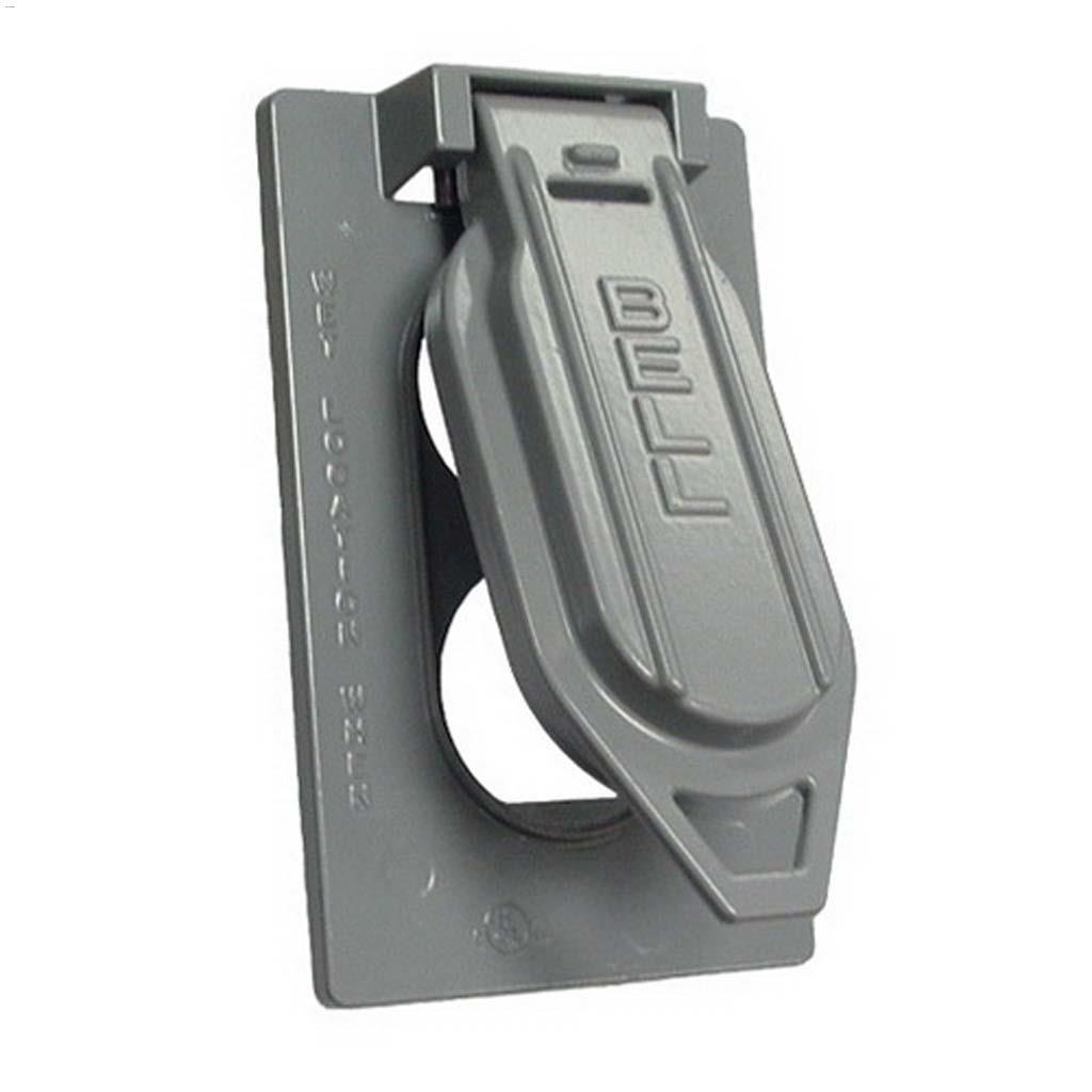 2-3/4" x 1" x 4-1/2" Duplex Gray Single Gang Device Cover