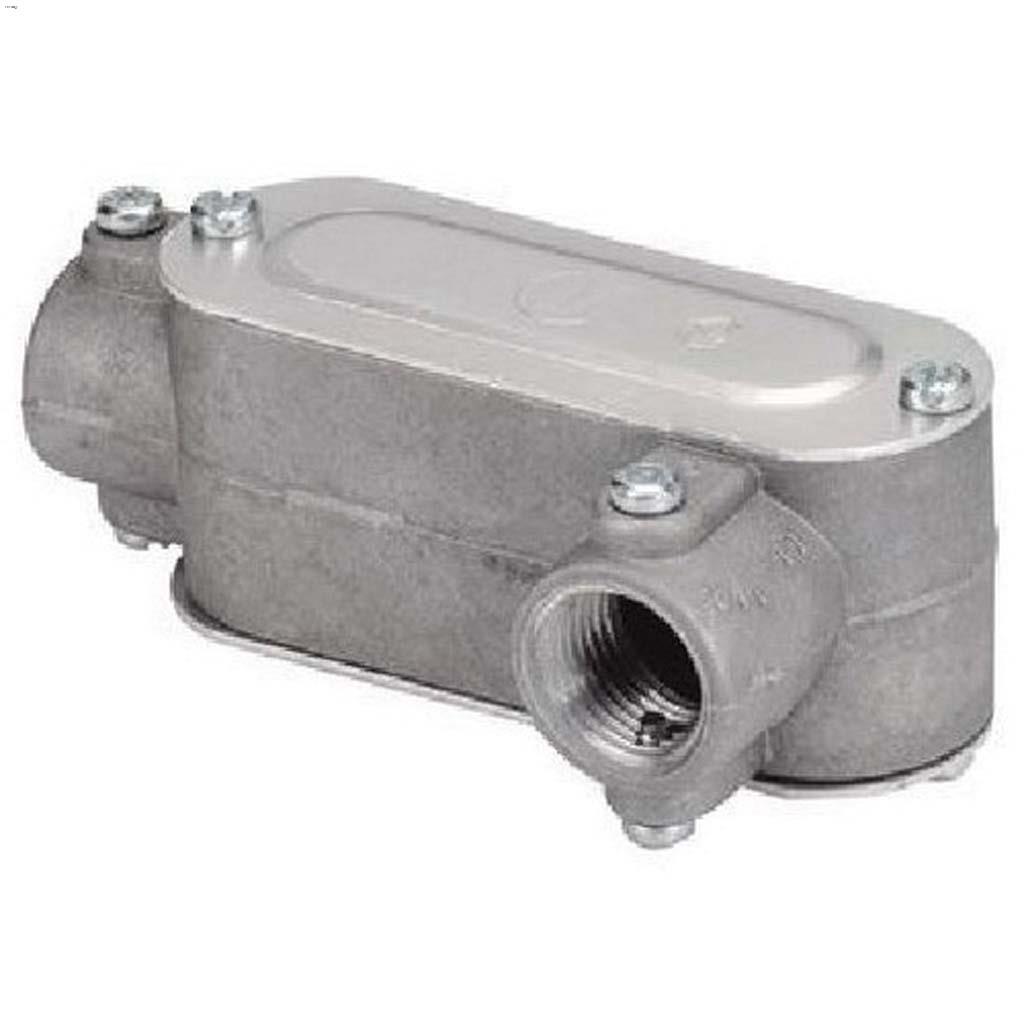 Corps de conduite type LRL gris en aluminium coulé 1/2"