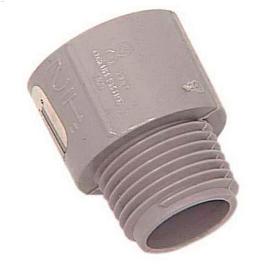 1/2" PVC Gray Terminal Adapter