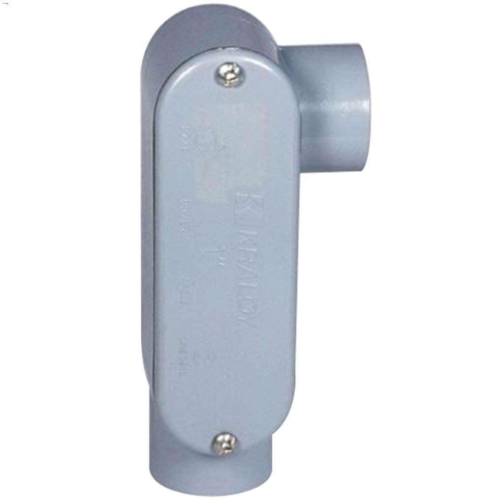 Raccord d'accès type LL gris en polychlorure de vinyle 1/2"