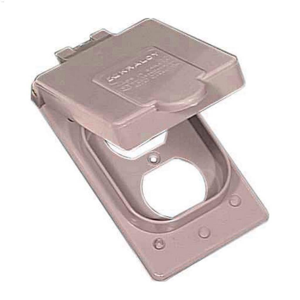 Gray PVC (1) Duplex Receptacle Vertical Cover