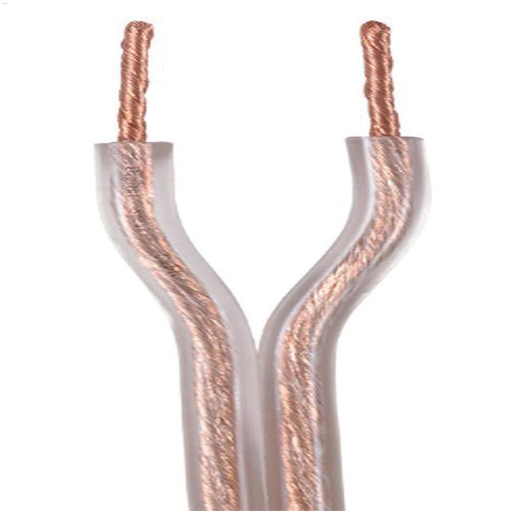16 AWG 2 Conductor 100' Clear RCA Speaker Wire