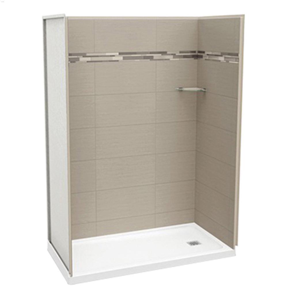 Mur latéral douche 32"x1-1/8"x80-7/8" fausse pierre Arctik60