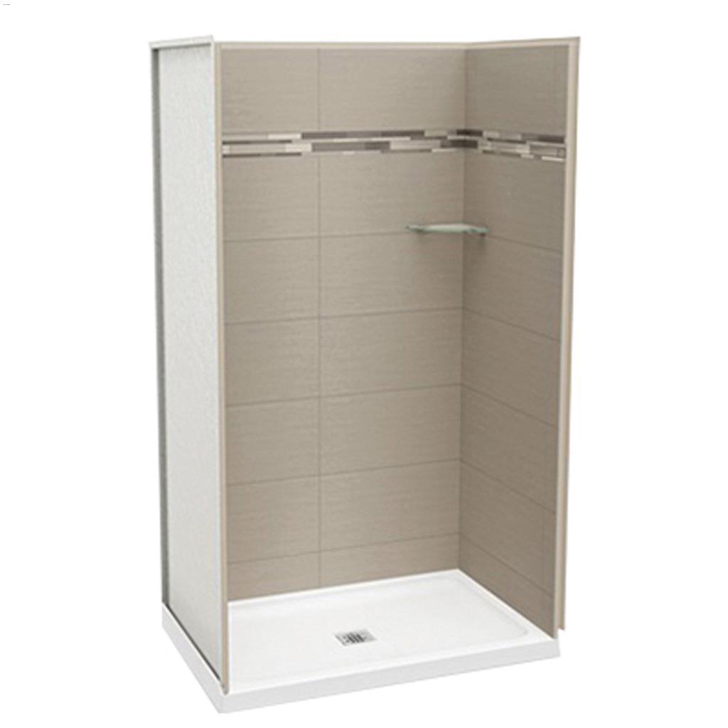 48" x 1-1/8" x 80-7/8" Faux Stone Arctik 60 Shower Back Wall