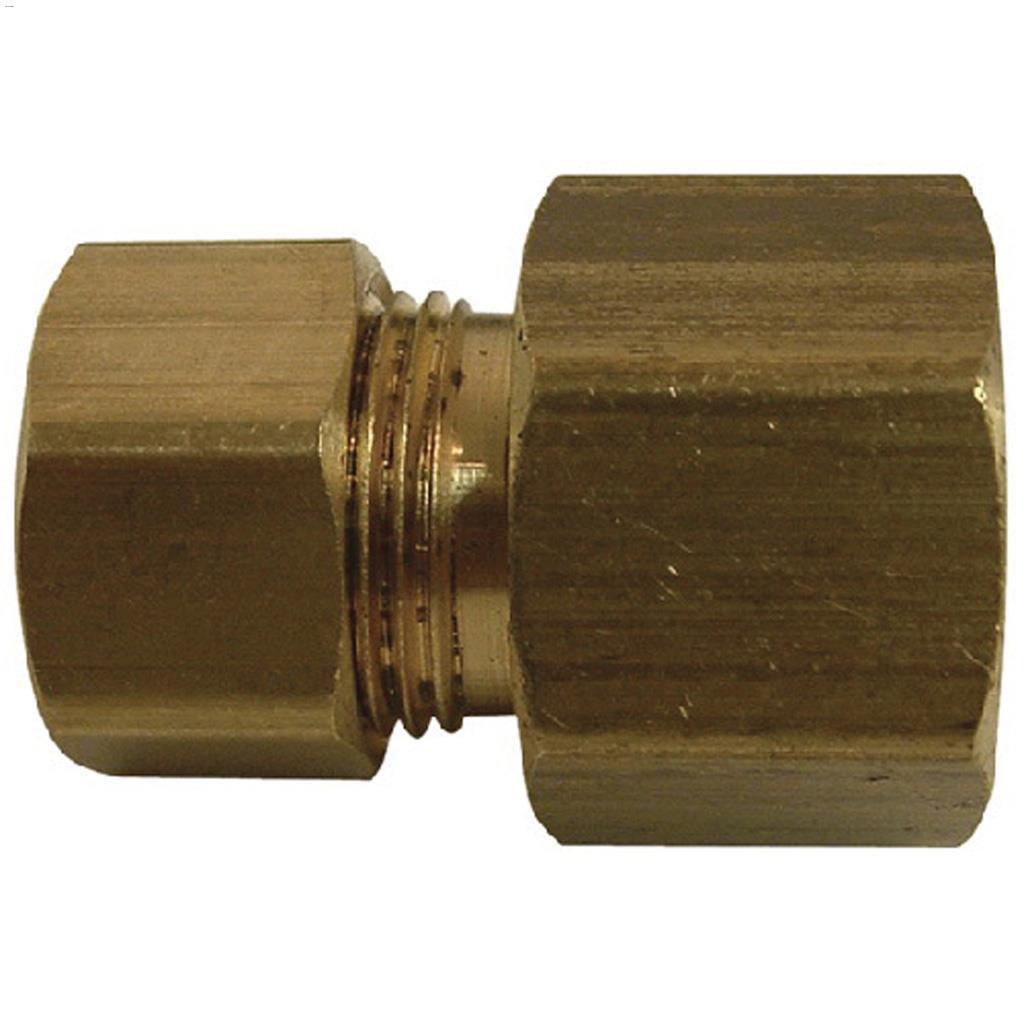 Adaptateur en laiton de compression femelle 3/8" x 1/4"