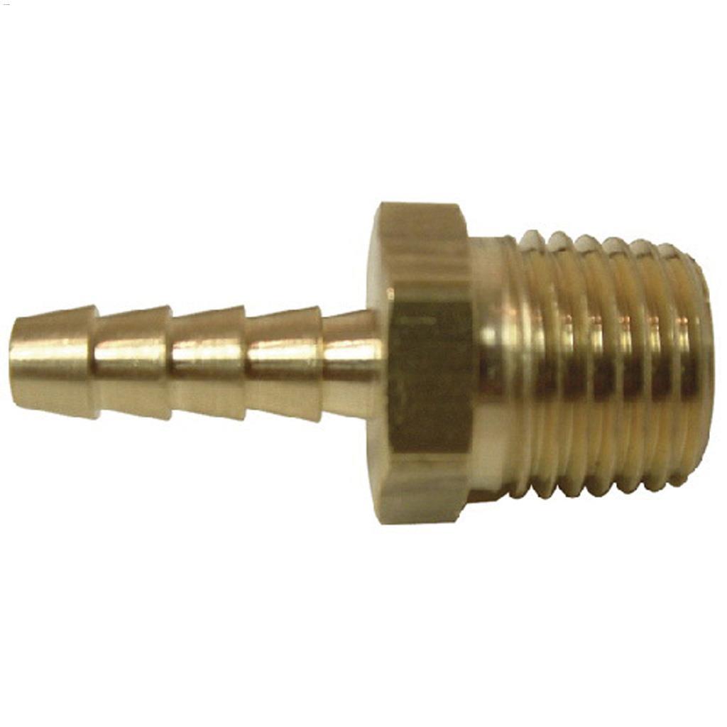 Adaptateur en laiton à barbillons x MIP 3/16" x 1/4"