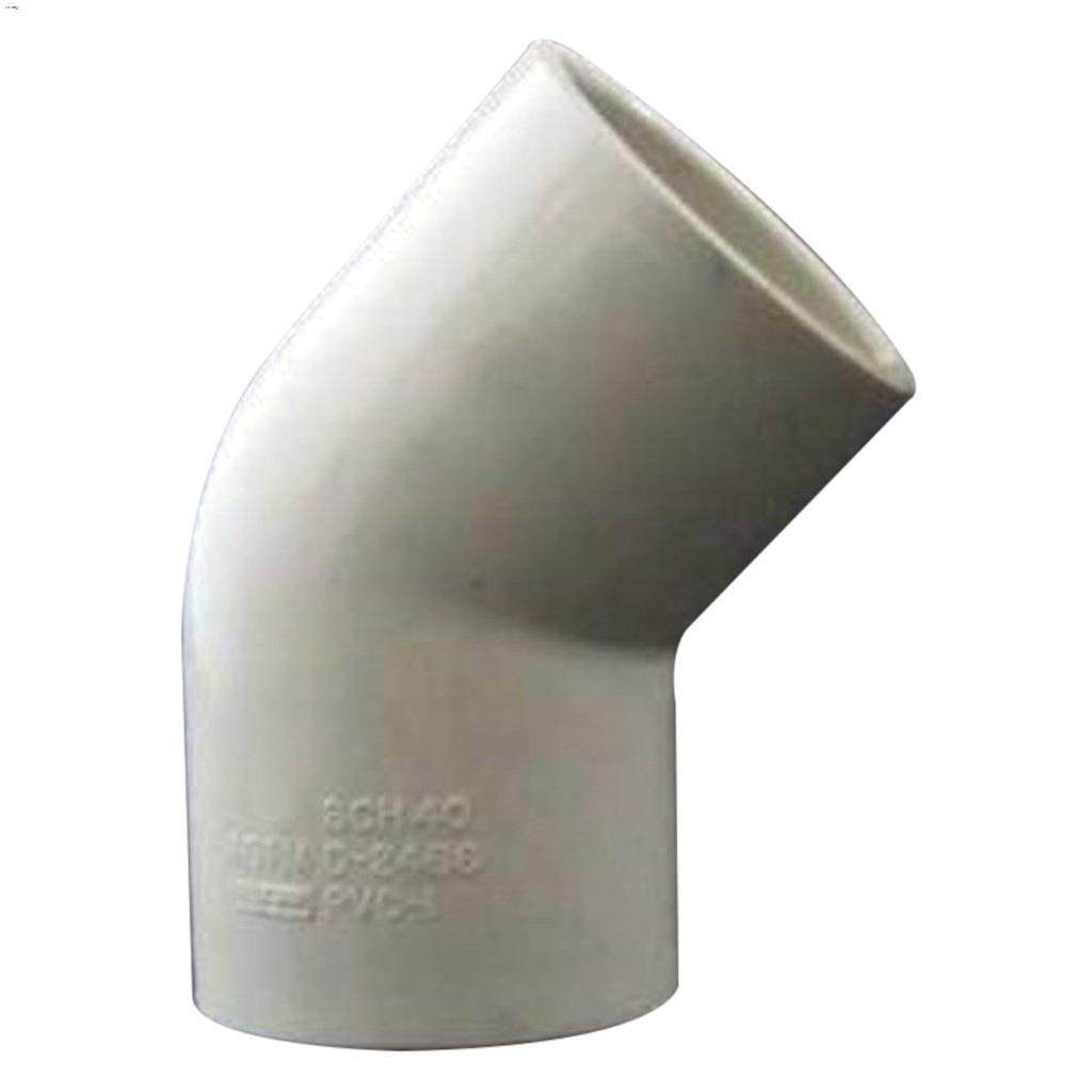 1" Socket White PVC 45 Degree Elbow