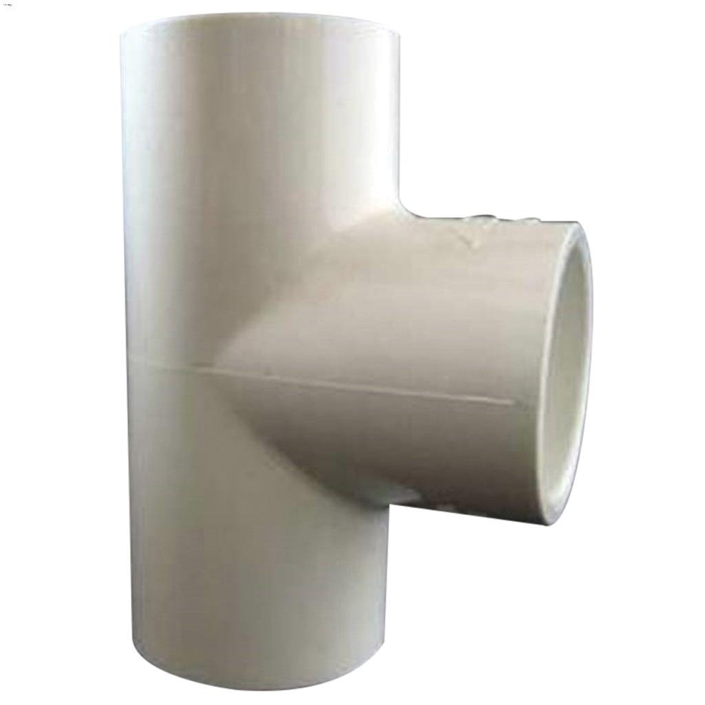 Té de tuyau en PVC blanc avec douille 1/2"