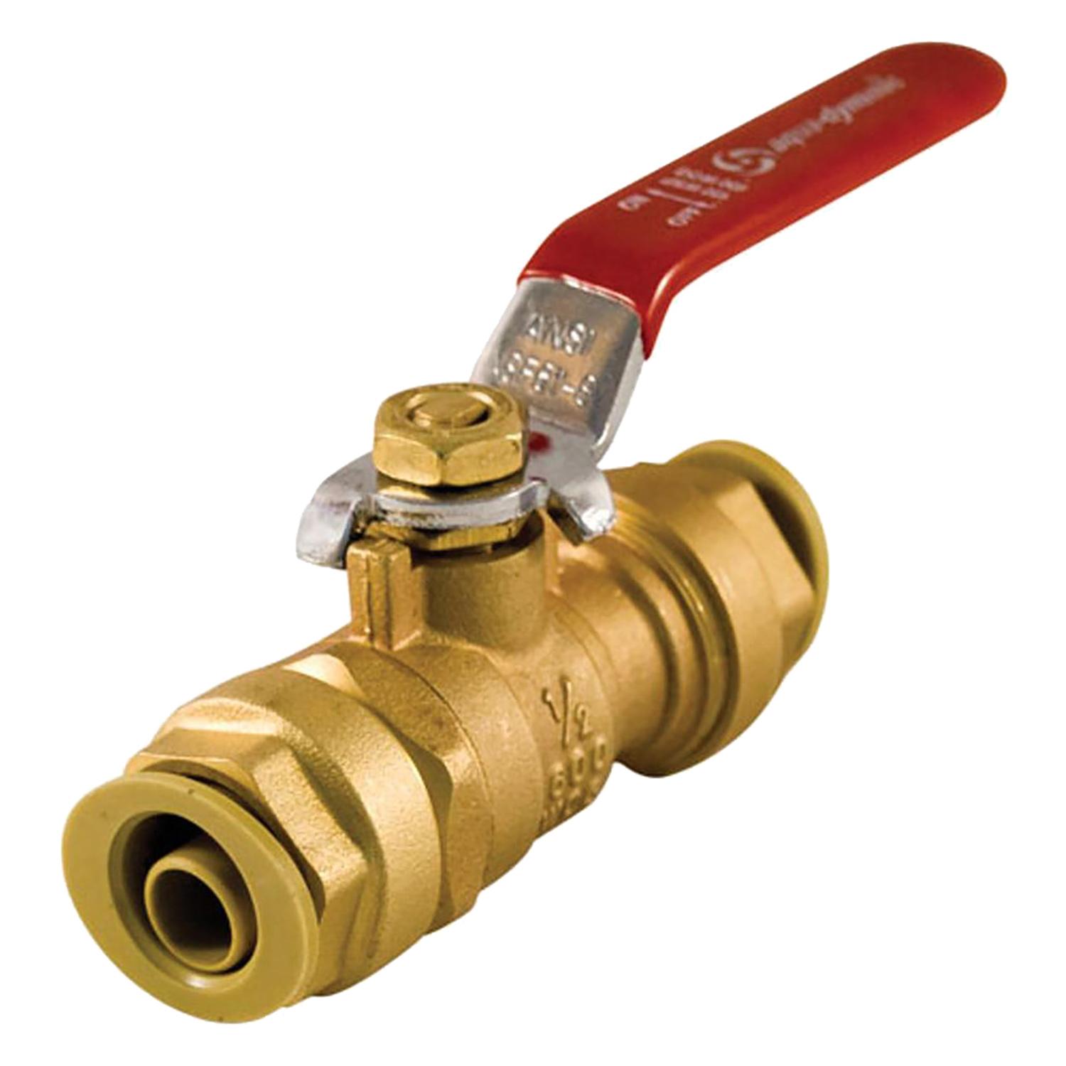 Valve à boule port plein en laiton forgé poussoir 1/2"