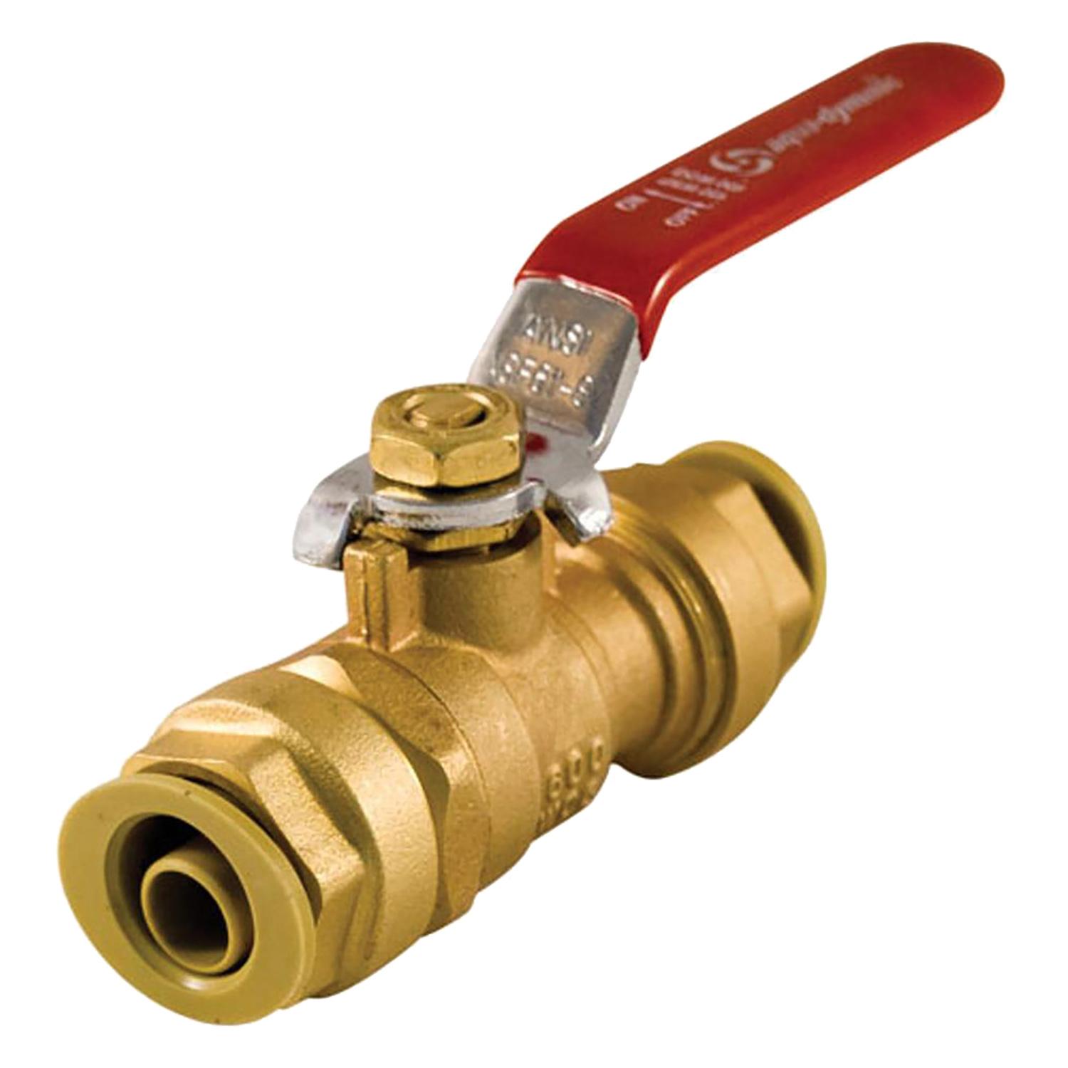 Valve à boule port plein en laiton forgé poussoir 3/4"