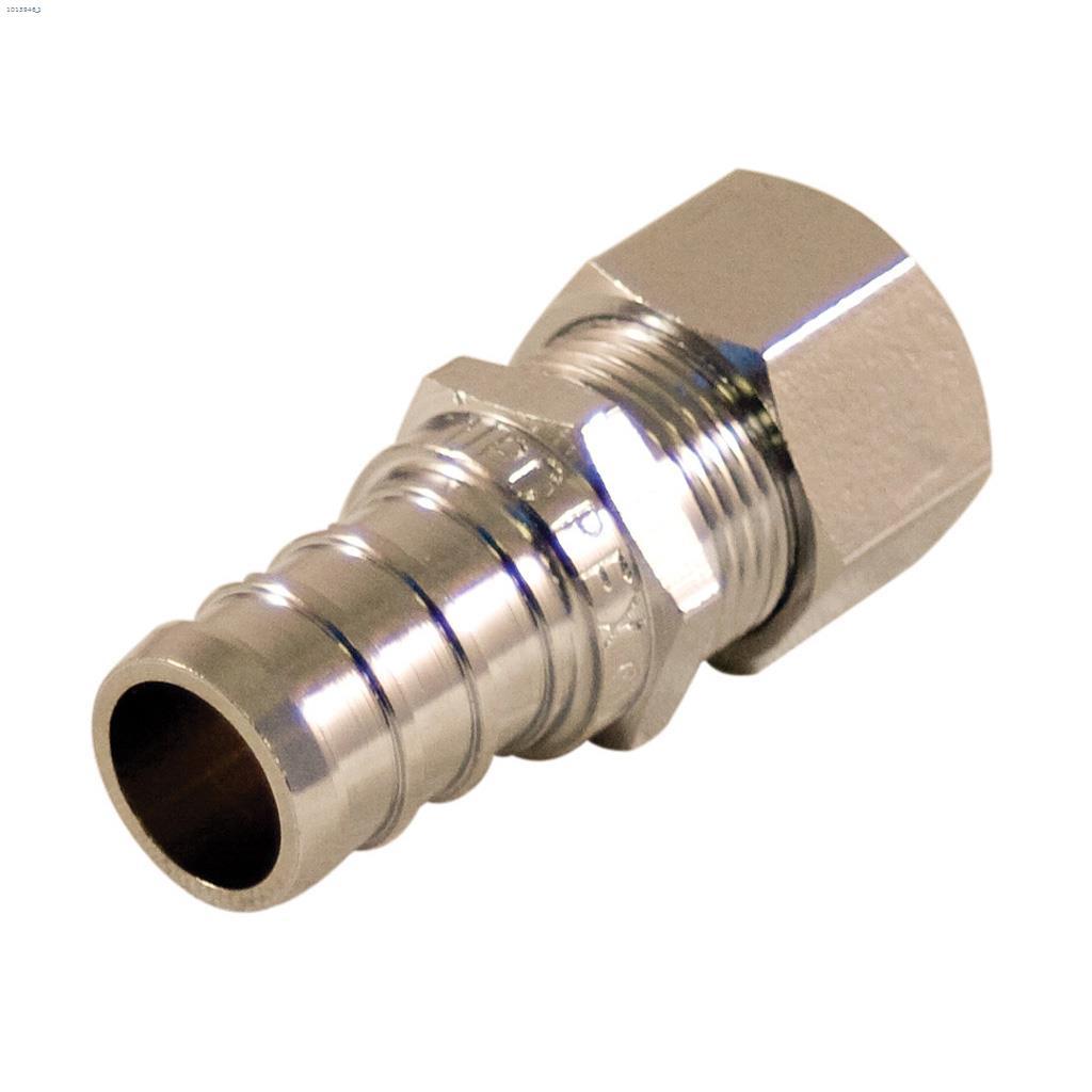 1/2" x 3/8" PEX x Compression Straight PEX Adapter