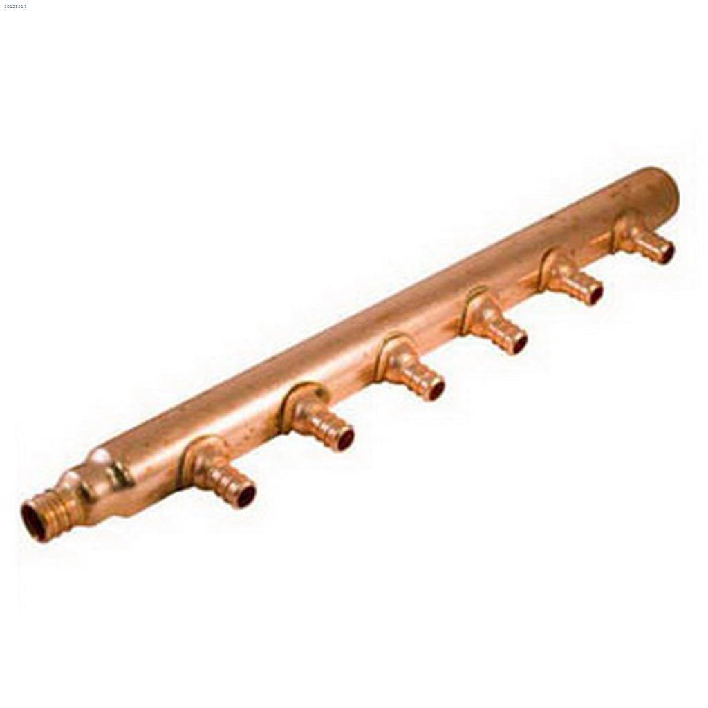 1/2" x 3/4" PEX Inlet x Close End 10 Branch Manifold