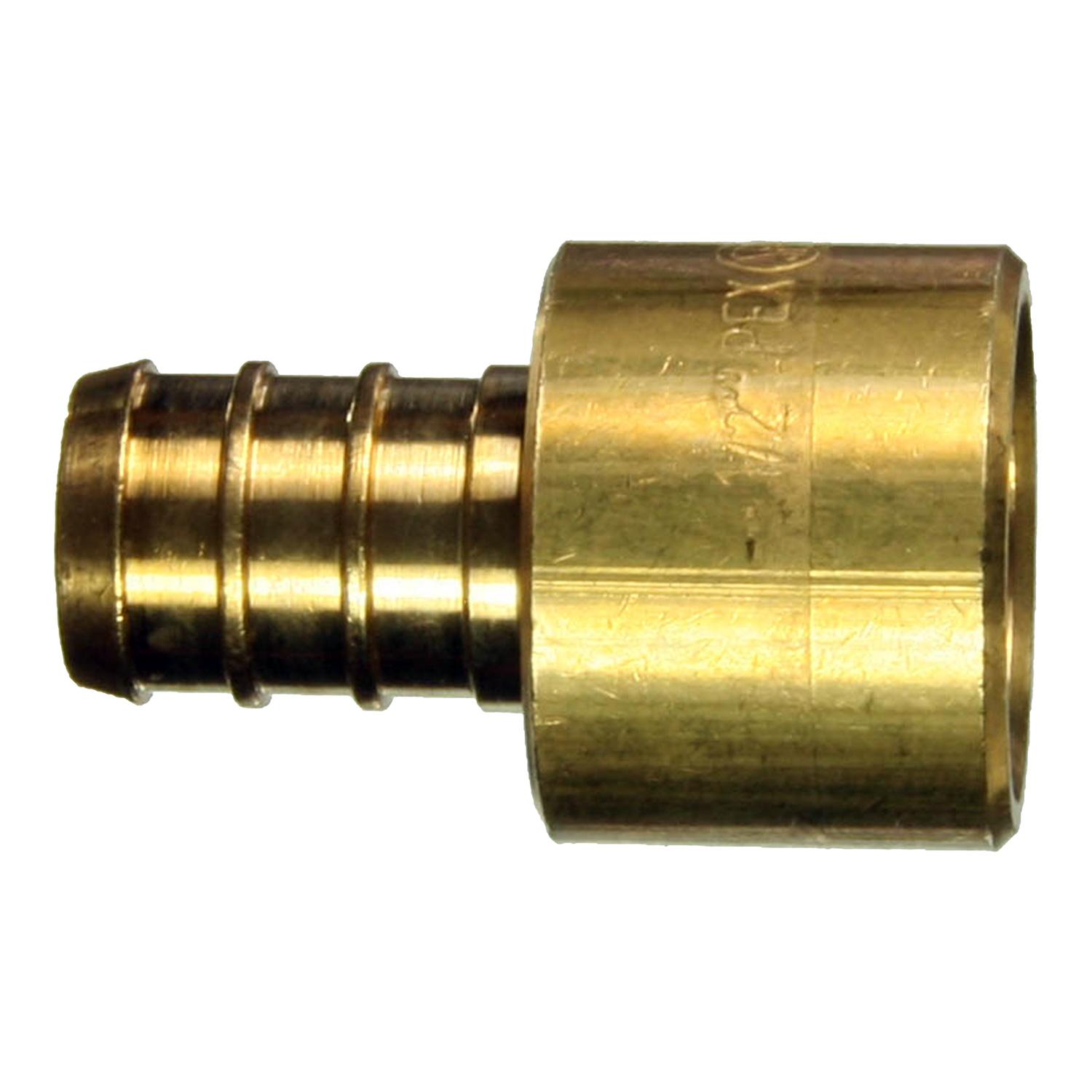 1/2" Barb x Female Sweat Brass PEX Adapter