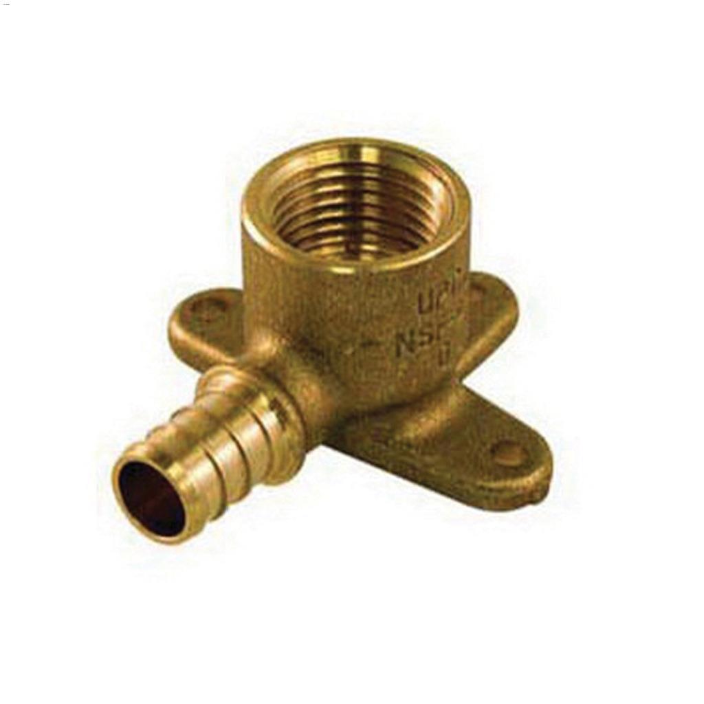 1/2" Barb x FPT Brass 90 Degree PEX Drop Ear Elbow
