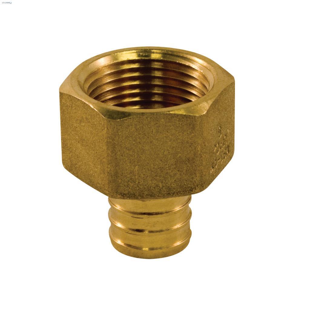 1/2" x 3/4" Barb x FPT Brass PEX Adapter