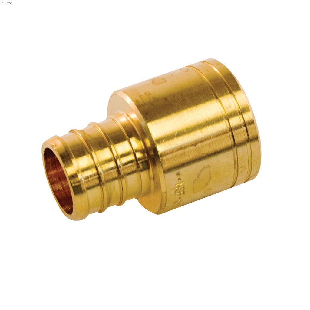 3/4" Barb x Female Sweat Brass PEX Adapter
