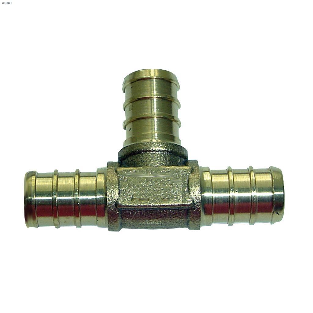 Té de PEX en laiton à barbillons 3/4" x 3/4" x 1/2"