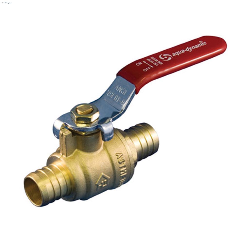 Valve à boule port plein en PEX en laiton forgé 1/2"