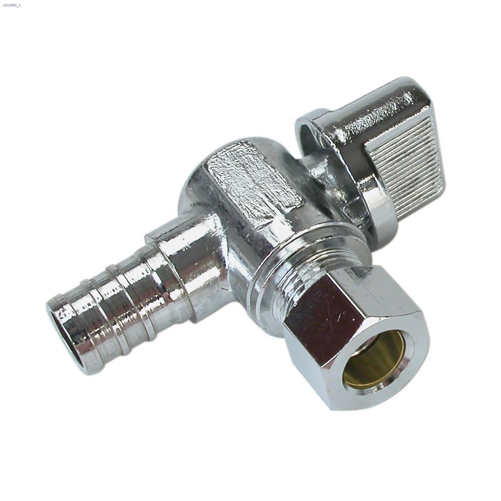 1/2" x 3/8" Compression Solid Brass PEX Angled Supply Stop