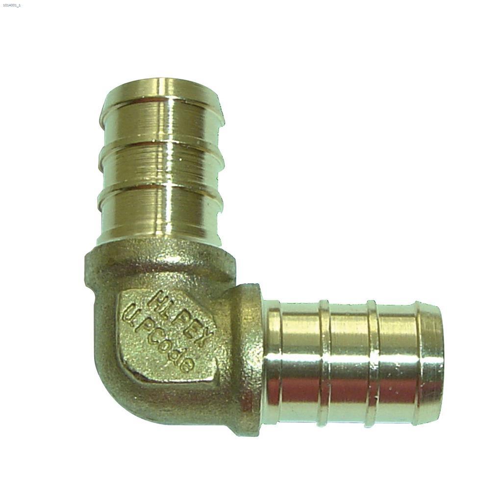 Coude de PEX 1/2" en laiton 90 degrés-25/pqt