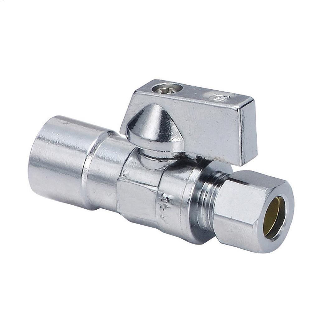 1/2" Solder x 3/8" Compression Quarter Straight Supply Stop